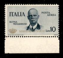 Regno - Servizio - 1934 - 10 Lire Coroncina (2) - Bordo Foglio - Gomma Integra - Molto Bello E Fresco - G. Bolaffi - Andere & Zonder Classificatie