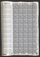 Regno - Recapito Autorizzato - 1928 - 10 Cent Stemmi (2) - Intero Foglio Di 50 Con Bordi Integri - Gomma Integra (2.000+ - Other & Unclassified