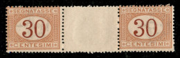 Regno - Segnatasse - 1890 - 30 Cent (23) - Coppia Con Interspazio Al Centro - Gomma Integra (1.650) - Sonstige & Ohne Zuordnung