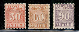 Regno - Servizio Commissioni - 1913 - Servizio Commissioni (1/3) - Serie Completa - Gomma Integra - Andere & Zonder Classificatie