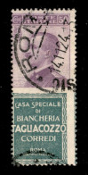 Regno - Francobolli Pubblicitari - 1924 - 50 Cent Tagliacozzo (17 Varietà Db) Usato - Dentellatura Verticale Spostata A  - Sonstige & Ohne Zuordnung