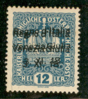 Occupazioni I Guerra Mondiale - Venezia Giulia - 1918 - 12 Heller Soprastampato (5c) - Doppia Soprastampa Di Cui Una Obl - Sonstige & Ohne Zuordnung