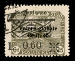 Occupazioni I Guerra Mondiale - Fiume - 1921 - 0.60 Su 45 Cent (34) - Usato - Diena + Raybaudi (1600) - Autres & Non Classés