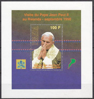 Rwanda Ruanda 1990 OBCn° Bloc 107 *** MNH  Cote 30  Visite Du Pape Jean-Paul II - Nuovi