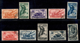 Colonie - Emissioni Generali - 1933 - Decennale (32/41 + Aerea 22/29) - Emissione Completa Usata (1.100) - Other & Unclassified