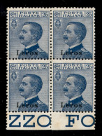 Colonie - Lero - 1912 - 25 Cent (5) In Quartina Bordo Foglio - Gomma Integra - Other & Unclassified