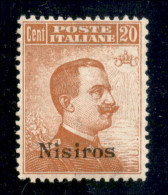 Colonie - Nisiro - 1922 - 20 Cent Michetti (11) - Gomma Integra - Ottimamente Centrato - Molto Bello (900) - Autres & Non Classés