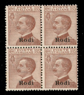Colonie - Rodi - 1922 - 85 Cent (13) In Quartina - Gomma Integra - Other & Unclassified