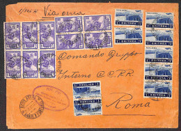 Colonie - Etiopia - Gemelli - Dieci 1 Lira (15 Aerea - AOI) + Nove 1 Lira (21 Aerea - Eritrea) - Aerogramma Da Addis Abe - Sonstige & Ohne Zuordnung