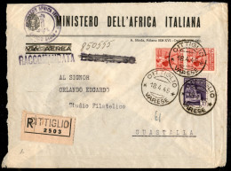 Repubblica Sociale Italiana - Definitivi - Coppia Del 75 Cent Tamburino (508) + 1 Lira (509) Su Raccomandata Da Cittigli - Sonstige & Ohne Zuordnung