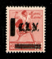 C.L.N. - Torino - 1945 - 75 Cent (Unificato/Errani 10 Varietà A) - Doppia Soprastampa - Gomma Integra - Non Catalogato - - Other & Unclassified