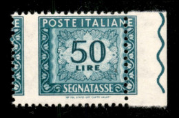 Repubblica - 1957 - 50 Lire (118//IIf) Bordo Foglio - Dentellatura Verticale Spostata Con Parte Della Stampa A Margine ( - Other & Unclassified