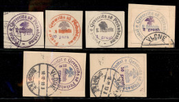 Europa - Albania - 1913 - Provvisori (18/23) - Serie Completa Usata - 6 Valori (tre - 20/23 - Su Frammento) - Chiavarell - Other & Unclassified