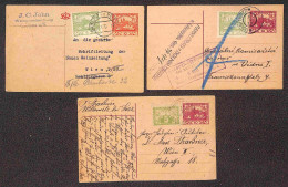 Europa - Cecoslovacchia - Sei Cartoline Postali Da 10 Heller Con Complementare (2) Per Vienna Del Agosto/ottobre 1919 - Otros & Sin Clasificación