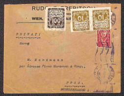 Europa - Cecoslovacchia - Due Buste Da Vienna A Praga Del 1920 Tassate In Arrivo - Other & Unclassified