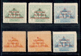 Europa - Cecoslovacchia - 1927 - Emissione Privata DTJ - Insieme Di 6 Valori Soprastampati - II Olimpiade Lavoratori - G - Other & Unclassified