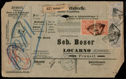 Europa - Germania - Wuttemberg - Bollettino Postale Da Stoccarda A Locarno Del 15.6.99 Con Affrancatura Multipla (46c +  - Sonstige & Ohne Zuordnung