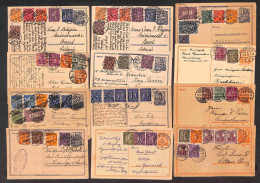 Europa - Germania - 1921/1922 - Inflazione - 65 Cartoline Postali Con Affrancature Multiple Complementari Del Periodo In - Sonstige & Ohne Zuordnung