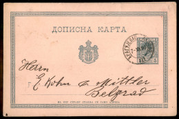 Europa - Serbia - Intero Postale Per Belgrado Del 7.12.1890 - Otros & Sin Clasificación