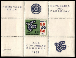 Oltremare - Paraguay - 1961 - Foglietti Europa (Block 14/17) - Insieme Di 4 Foglietti - Dentellati E Non - Gomma Integra - Autres & Non Classés