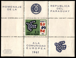 Oltremare - Paraguay - 1961 - Foglietti Europa (Block 14/17) - Insieme Di 4 Foglietti - Dentellati E Non - Gomma Integra - Sonstige & Ohne Zuordnung