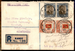 Oltremare - Sri Lanka - Ceylon - Raccomandata FDC Da Kandy  A Brisbane Del 6.4.1949 - Other & Unclassified