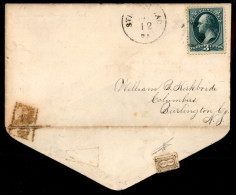 Oltremare - Stati Uniti D'America - 1873 - West Town - Etichetta Locale Su Busta Affrancata Con 3 Cent (38) Per Burlingt - Autres & Non Classés