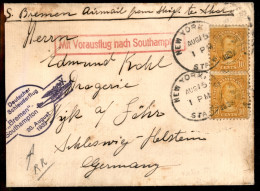 Oltremare - Stati Uniti D'America - DOX - S. Bremen Southampton (Air Mail 20.8.33) - Coppia Del 10 Cent (272) Su Aerogra - Autres & Non Classés