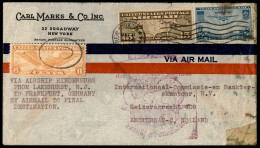 Oltremare - Stati Uniti D'America - 1936 (11 Maggio) - Zeppelin - Lakehurst Francoforte - Aerogramma Per Amsterdam - Autres & Non Classés