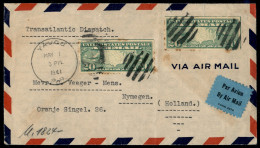 Oltremare - Stati Uniti D'America - Porto Rico - Due 20 Cent (302) Su Transatlantic Dispatch Da Yauco (P.R.) A Nymegen ( - Sonstige & Ohne Zuordnung
