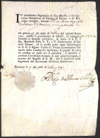 Prefilateliche - Prefilateliche - Piacenza 29 Febbraio 1742 - Certificato Del Giuramento Di Fedeltà Di Cesare Anguissola - Autres & Non Classés