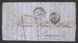 Gran Bretagna - Prefilateliche - Due Lettere Da Birminghan (1848 - 1856) E Da Marsiglia (1855) Per Livorno - Non Affranc - Sonstige & Ohne Zuordnung