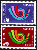 ANDORRA FRENCH 1973 EUROPA. Complete Set, MNH - 1973