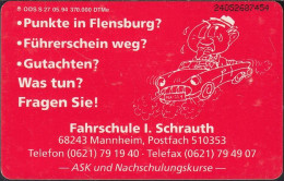 GERMANY S27/94 Fahrschule Schrauth - Mannheim - Auto - S-Series : Guichets Publicité De Tiers