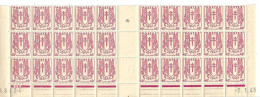 Bas De Pages De 30 Timbres Chaines Brisées N° 672  Tirage Du 2/1/45 -92 émé Timbre Point Blanc Au-dessus Du R - 1944-45 Marianne (Dulac)