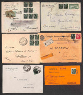 Lotti&Collezioni - REPUBBLICA SOCIALE ITALIANA - 1944 - 25 Cent Fascetti (491) - Venti Corrispondenze Con Varie Affranca - Sonstige & Ohne Zuordnung