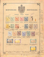 Lotti&Collezioni - MONTENEGRO - 1874/1913 - Piccolo Insieme Di Circa 80 Valori Del Periodo Montati Su Fogli D'album D'ep - Other & Unclassified