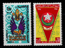 ALG-01- ALGERIA - 1966 - SC#:356-357 - MNH- SCOUTS - Algeria (1962-...)