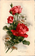 Catharina Klein Fleur Flower Fiore Rose N°2955 Cpa Couleur Voyagée En TB.Etat - Klein, Catharina