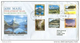 Postal History Cover From New Zealand With Set - Montagne