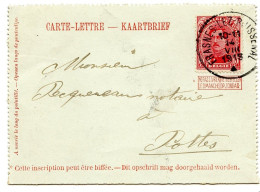 BELGIQUE - COB 138 SUR ENTIER CARTE LETTRE 10C PELLENS DEMONETISE SIMPLE CERCLE FRASNES -LES-BUISSENAL, 1919 - Letter-Cards