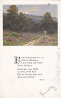 CPA ILLUSTRATIONS, SIGNED,  ALFRED MAILICK- COUPLE IN LANDSCAPE, GOETHE QUOTE - Mailick, Alfred