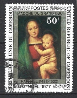 CAMEROUN. N°618 De 1977 Oblitéré. La Madone De Raphaël. - Madonnas