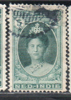 DUTCH INDIA INDIE INDE NEDERLANDS HOLLAND OLANDESE NETHERLANDS INDIES 1923 QUEEN WILHELMINA 5c USED USATO OBLITERE' - Nederlands-Indië