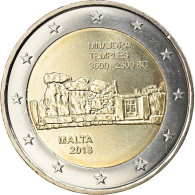 Malte, 2 Euro, Mnajdra Temples, 2018, SPL, Bi-Metallic - Malte