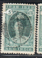 DUTCH INDIA INDIE INDE NEDERLANDS HOLLAND OLANDESE NETHERLANDS INDIES 1923 QUEEN WILHELMINA 5c USED USATO OBLITERE' - Nederlands-Indië