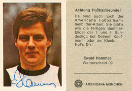 Autogramm Americana Sammelbild Ewald Hammes SG Wattenscheid 09 1980 Koblenz-Metternich Fußball Deutschland - Handtekening