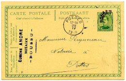 BELGIQUE - GRIFFE BOUSSU SUR ENTIER CARTE POSTALE 5C ALBERT 1ER, 1919 - Cartes Postales 1909-1934