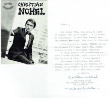 Autographe.  Chanteur Christian NOHEL. 1970. Disque "La Colombe". Lot De 2 Articles. - Autres & Non Classés