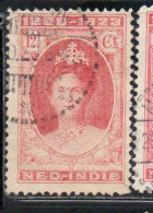 DUTCH INDIA INDIE INDE NEDERLANDS HOLLAND OLANDESE NETHERLANDS INDIES 1923 QUEEN WILHELMINA 12 1/2c USED USATO OBLITERE' - Nederlands-Indië